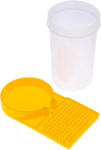 Miniatura 7 de Paquete de 2 alimentadores de abejas, dispensador de agua de apicultura, equipo de apicultura, colmena de miel, alimentador de entrada, herramientas