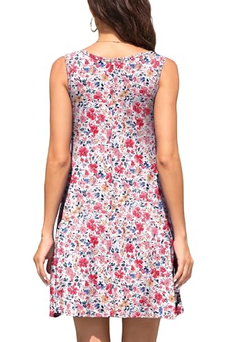 Image of WEACZZY Women Summer Casual Swing T Shirt Dresses Beach Cover up Loose Dress