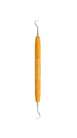 PDT R138T Montana Jack Double End B-Ti Dental Implant Scaler Titanium Orange