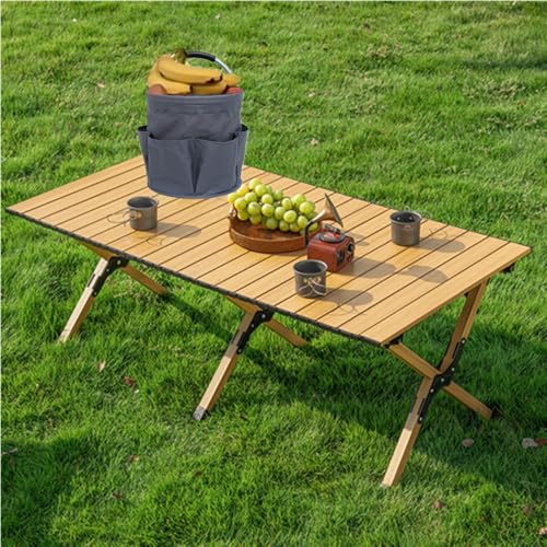 CuiCanfla Faltbare Aufbewahrungsbox,Putzmittel Organizer,17L Freistehend Werkzeugkorb,Gartenwerkzeuge Tasche,1 Hauptfach mit 6 Außentaschen,für Heimaufbewahrung,Einkaufen,Picknick, Strand