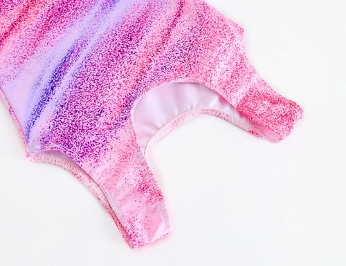 Tenvda Gymnastics Leotards For Girls Tumbling Outfit Size 7-8 Years Old Pink Stripes Sleeveless Athletic Bodysuits Sets thumb #3