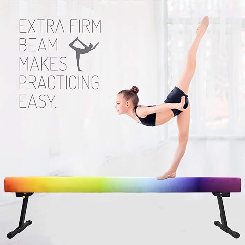 Miniatura 7 de Viga de equilibrio de gimnasia ajustable y plegable, haz de gimnasia de nivel alto y bajo de 6 pies, no requiere herramientas, equipo de gimnasio