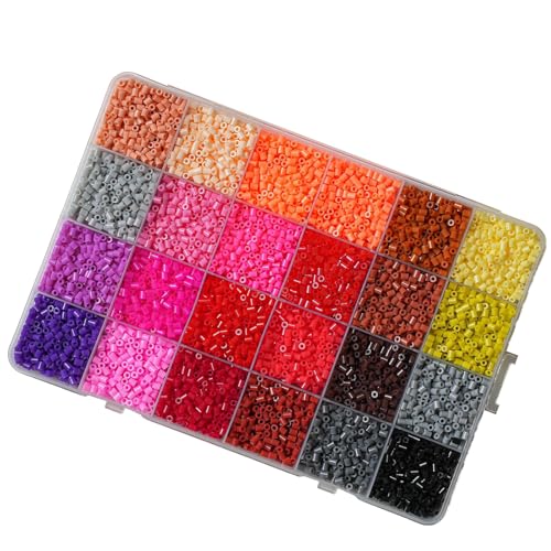 Portable 24 Color Puzzle Bead Craft Set 2.6mm Bead for Kids Handmade Art Craft and Motor Skill Development Craft Beads