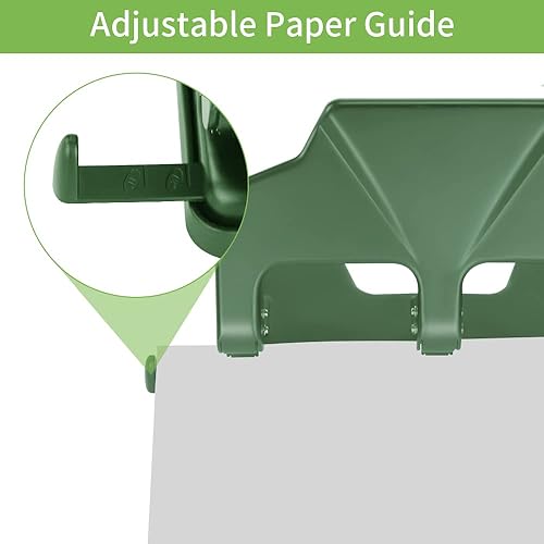 Miniatura 6 de AFMAT Perforadora de 3 agujeros, perforadora de papel resistente de 40 hojas, 50% de esfuerzo reducido de 3 agujeros, perforadora de 3 agujeros de