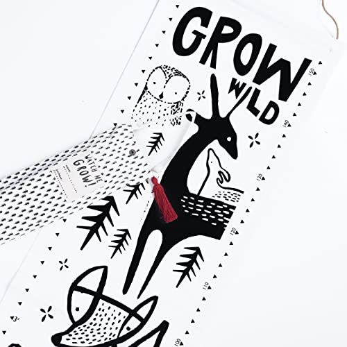 Wee Gallery Woodland Canvas Growth Chart - Wall Hanging Height Chart For Kids Made With Sustainable Organic Fabric - Stylish Child's Room Decoration - (44X13 Inches) #TOP6