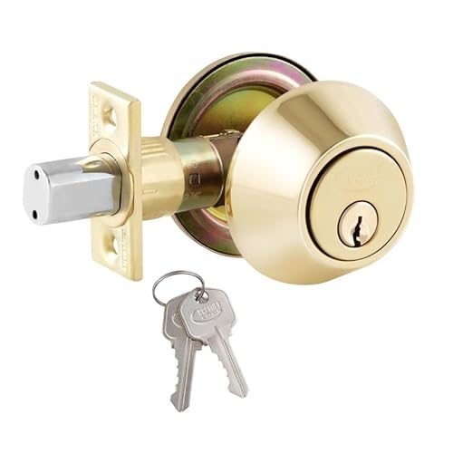 Grip Tight Tools DB01-MH Brass Single Cylinder Deadbolt Mobile Home Lock