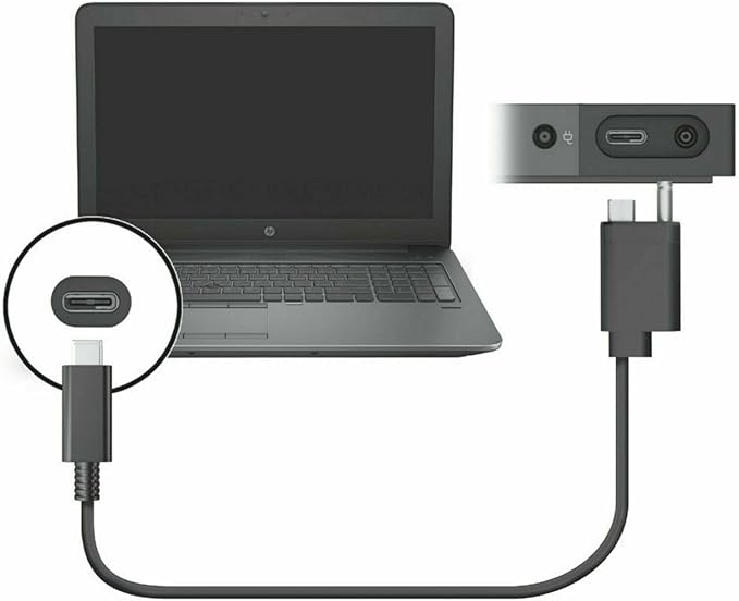 HP Elitebook ZBook Thunderbolt 3 USB-C Laptop Docking Station 90W miniatura 8