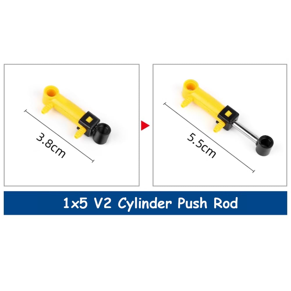 MOC Pneumatic Parts 1x5 V2 Cylinder Push Rod Putter Actuator Compatible with Standard Building Blocks（Pack of 2pcs） — Amazon image 3