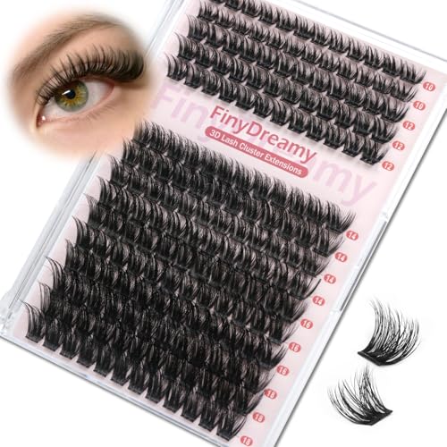 Lash Clusters Enchantress Eyelash Clusters 3D Wispy Fluffy Lashes Clusters Thick Cluster Eyelash Extensions DIY 10-18mm Volume Cluster Eyelash Extensions D Curl Individual Lashes