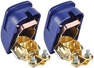 GLhuiM Compatible for terminales de batería de automóviles 12V Liberación rápida Terminales de batería Abrazaderas 2 PC * Terminal de batería (Cubierta roja o Cubierta Azul) (Color : 2pc Blue)
