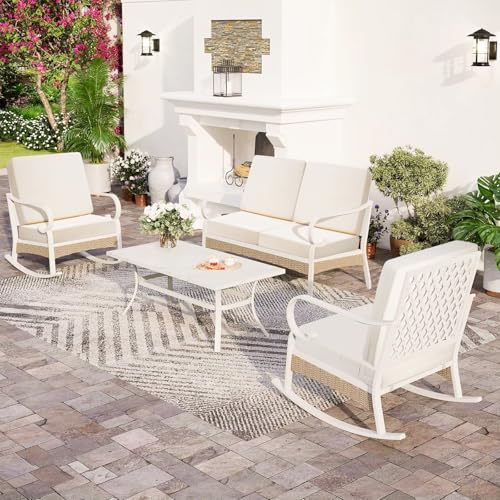 Iheqard Deep Seat Patio Cushions Set of 2, 24x24 Inch Waterproof & Fade Resistant Outdoor Chair Cushions, Thick Padded Replacement Sofa Cushions for Garden Yard Furniture by Iheqard - Image 7
