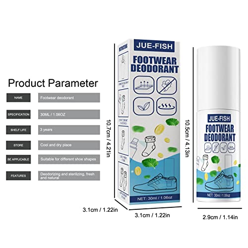 30ml Natural Shoe Deodorizer Spray Foot Odor Nemesis Deodorant Odor Removal Spray Foot Artifact Foot