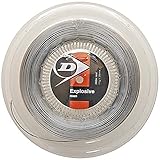 Grosor del cordaje: 1,30 mm Dunlop Tennissaite Explosive 1.30mm 200m Rolle Carrete de Cuerda (1,3 mm, 200 m), Color Plateado, Unisex