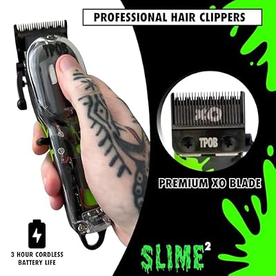 TPOB Slime 2 Professional Hair Clippers Collection (Black with Splatts)