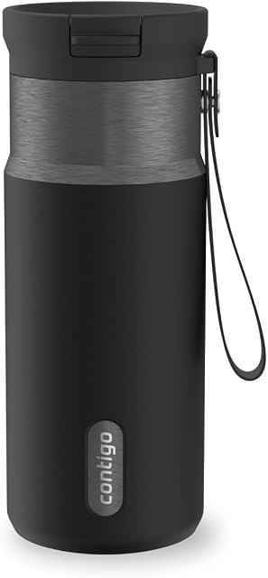 Contigo SnapSeal 16 oz Tasse de voyage avec/Strape de carry & Thé ou boissons froides BPA & Sécurisant pour lave-vaisselle sans plomb