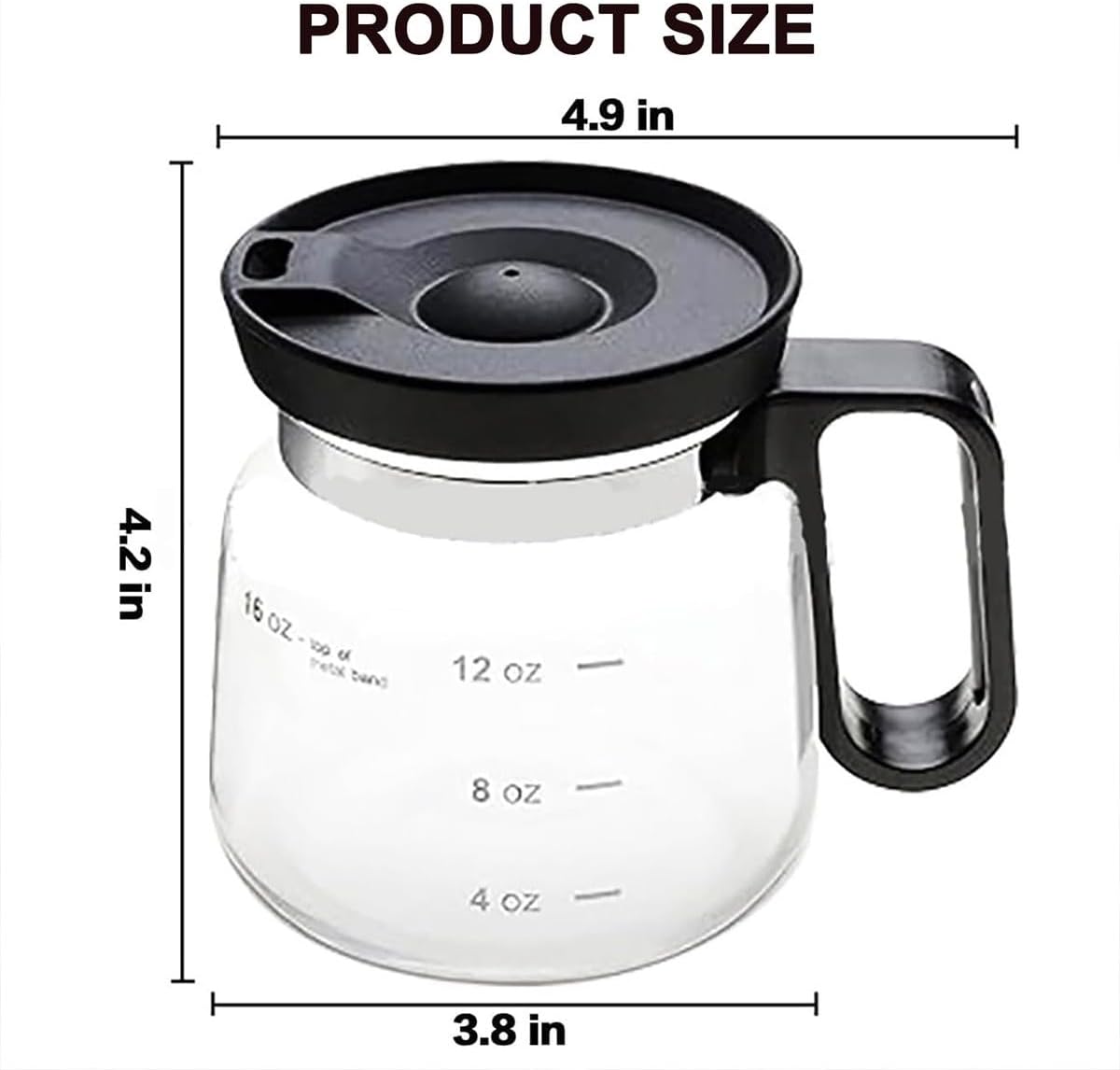 16 Oz Glass Coffee Mug – Coffee Pot Style, 2025 New Large Capacity Coffee Mugs Coffees Pots, Mini Coffees Pot Mug with a Straw-Type Travel Lid for Hot Teas, Hot Chocolate, Office Desk Gift(2pcs)
