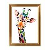 Adarl 5D DIY Diamond Painting Rhinestone Pictures of Crystals Embroidery Kits Arts, Crafts & Sewing Cross Stitch (Color Giraffe)