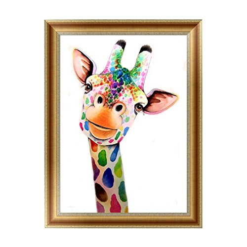 Adarl 5D DIY Diamond Painting Rhinestone Pictures of Crystals Embroidery Kits Arts, Crafts & Sewing Cross Stitch (Color Giraffe)