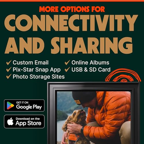 Pix-Star LUX 10.4'' Wi-Fi Digital Picture Frame – Unlimited Cloud Storage, Easy App Sharing, 40,000+ Pictures, No-Glare Display, Motion Sensor, Email/App/USB/SD - 10 inch - Image 4