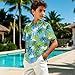Dremagia Palm Tree Shirts for Kids Aloha Luau Shirt Button Down Short Sleeve T-Shirt Regular Fit Spread Collar Dress Clothes Boys 12 Months-12 Years Basic Style Tees Tops V-Neck Costume