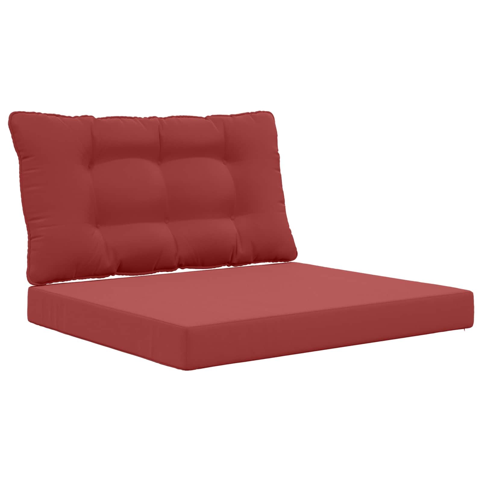 Coussins de canapé d'extérieur ergonomiques bordeaux épais de 8 cm avec face antidérapante
