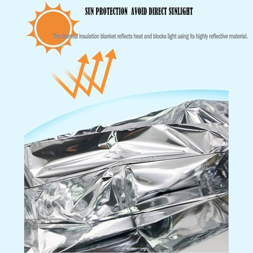 4-Pack Mylar Emergency Thermal Blankets - Waterproof Windproof Survival Gear for Camping, Hiking & Marathons - Retains 95% Body Heat, Tear-Resistant, Reusable Space Blanket (82.7