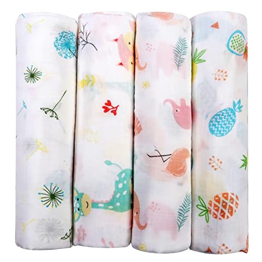 Softan Mantas Swaddle Bebé de Envoltura,Muselina Bambú 120x120cm,mantas para bebes