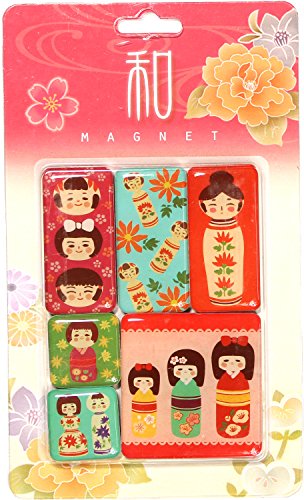 くろちく マグネット 和柄6Pマグネット こけし 71304801