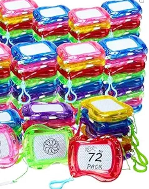 78 Pcs Mini Magnetic Drawing Board, Backpack Keychain Clip Drawing Boards Erasable Doodle Sketch Writing Pad for Birthday Party Favors, Prizes, Goodie Bag Fillers, Gift Bag Toys