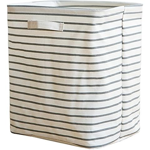 Room and Home Basket Storage Large Rear Stripe 12.0 x 9.6 x 14.4 inches (30.5 x 24.5 x 36.5 cm) Cover