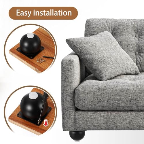 Pata para muebles de alta resistencia con esfera metálica y diseño elegante 8
