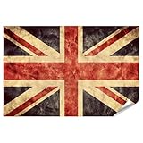islandburner Poster Union Jack Alte Flagge Großbritannien 