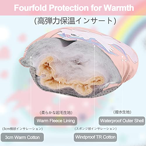 キッズ　スキーグローブ　スノーボード　ミトン　手袋　防水