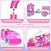 Tracks Car Toys Set for Age 2 3 4 5 6 7 Year Girls Toddler, Pink Princess Train Set Toys for Kids with Light & Music, Track Vehicle Toy Girl Birthday Gift