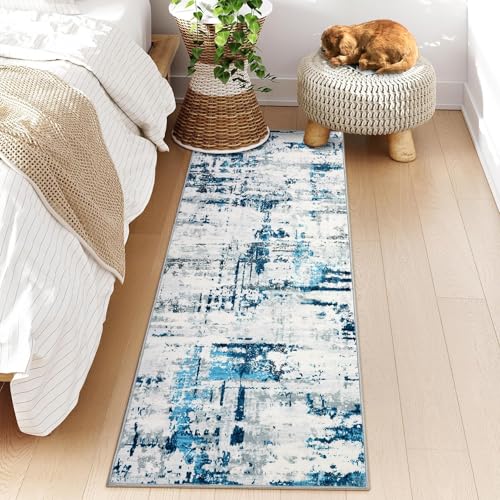 Garvee Washable Runner Rug 2x6 Modern Abstract Hallway Entryway Runner Low Pile Non Slip Area Rug Kitchen Runner Contemporary Thin Throw Runner Rug So