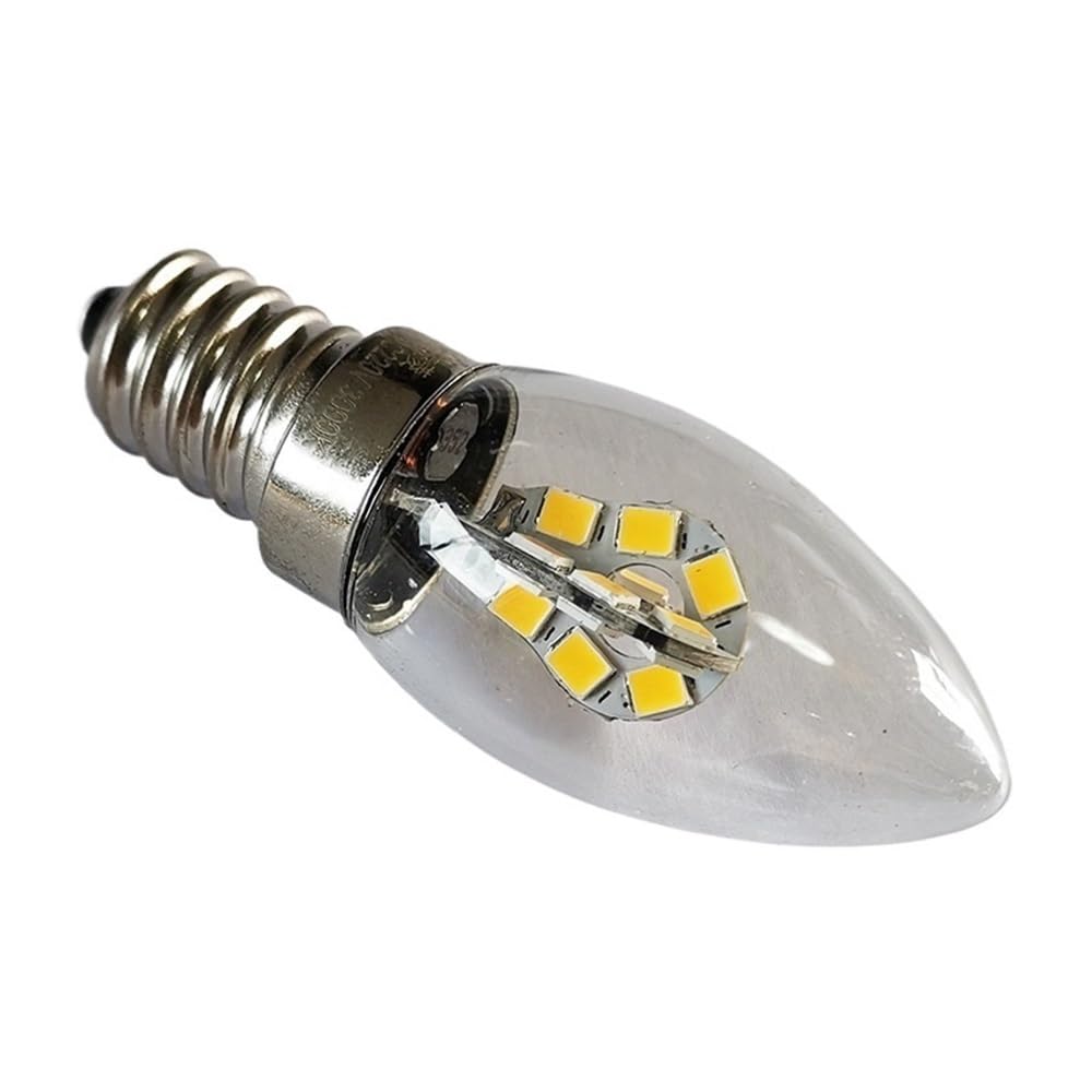 KJXP, Paquete de 20 bombillas LED tipo vela CA 85-265 V C7 E12/E14 de 2,5 W, 24 x 2835 SMD, for iluminación de exteriores(White 6500K,E14 AC85-265V)