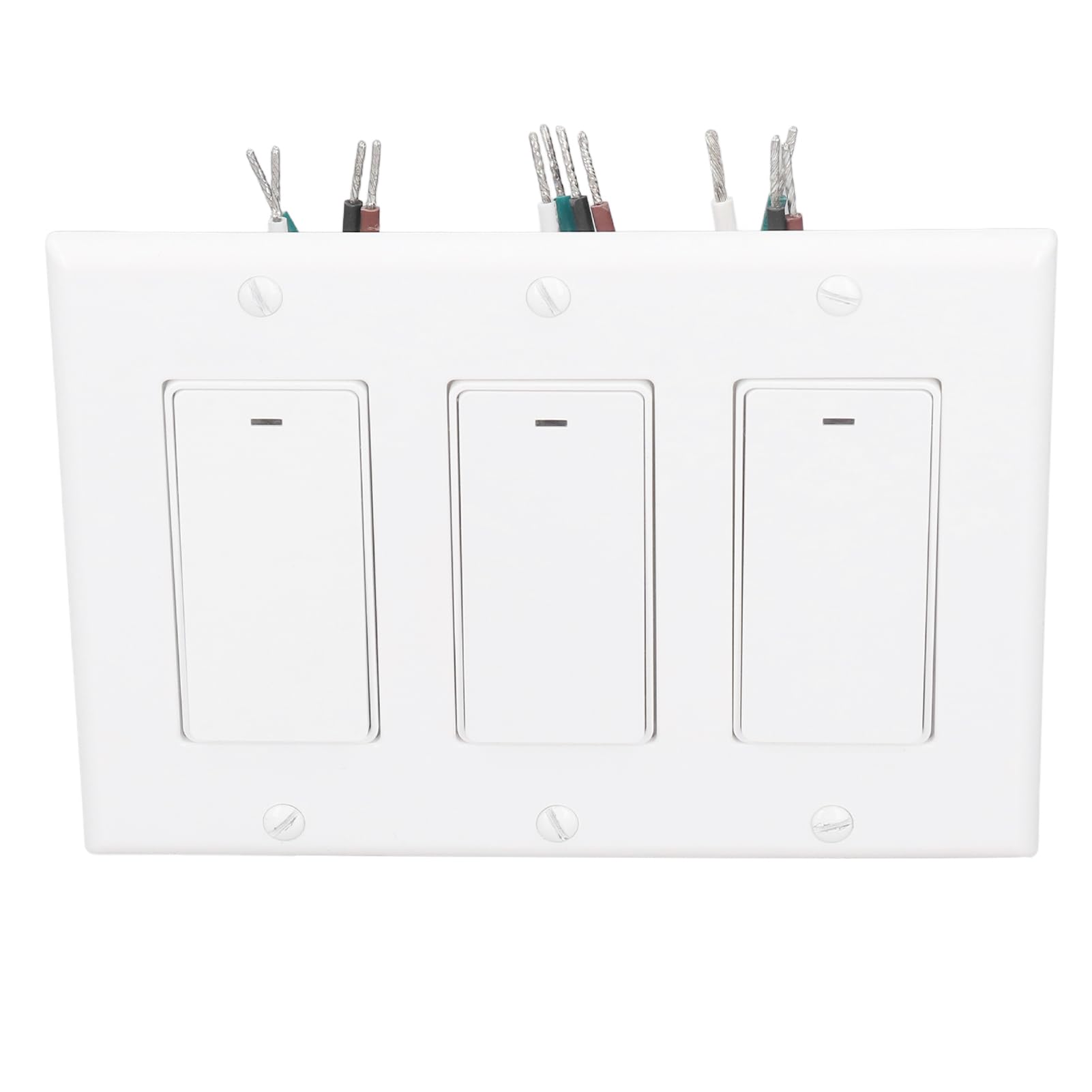 Cocoarm Interruptor de Pared WiFi Inteligente, Interruptor de Luz de Pared WiFi Táctil para PC AC100 a 240 V Unipolar 3 Bandas, Aplicación Remota Control de Temporizador de Voz para el Hogar,