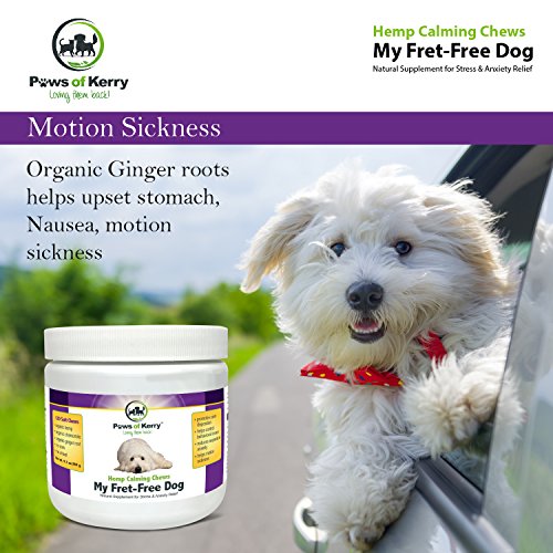 Calming Chews For Dogs With Hemp - Natural Dog Anxiety Relief From Thunderstorms, Barking, Separation Anxiety, Aggressive Behavior & Stress - Arthritis Support Made In Usa- 120 Calming Dog Treats #TOP4