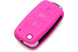 Protective Silicone Key Cover Keyless Entry Remote Fob Shell Compatible with Volkswagen 3-Button Vehicles