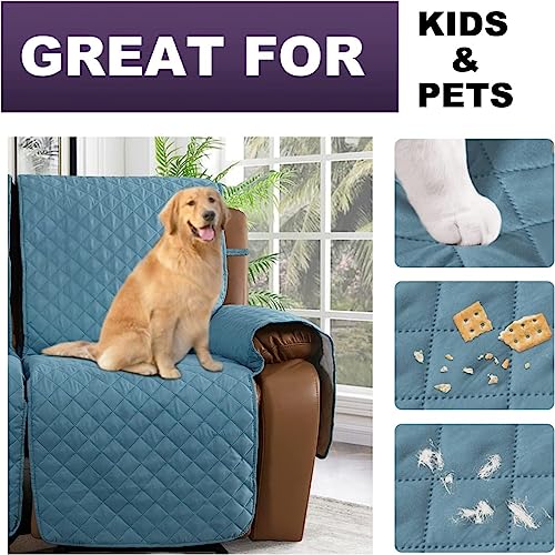 Housse de fauteuil inclinable réversible imperméable à poches pour grand canapé - 7