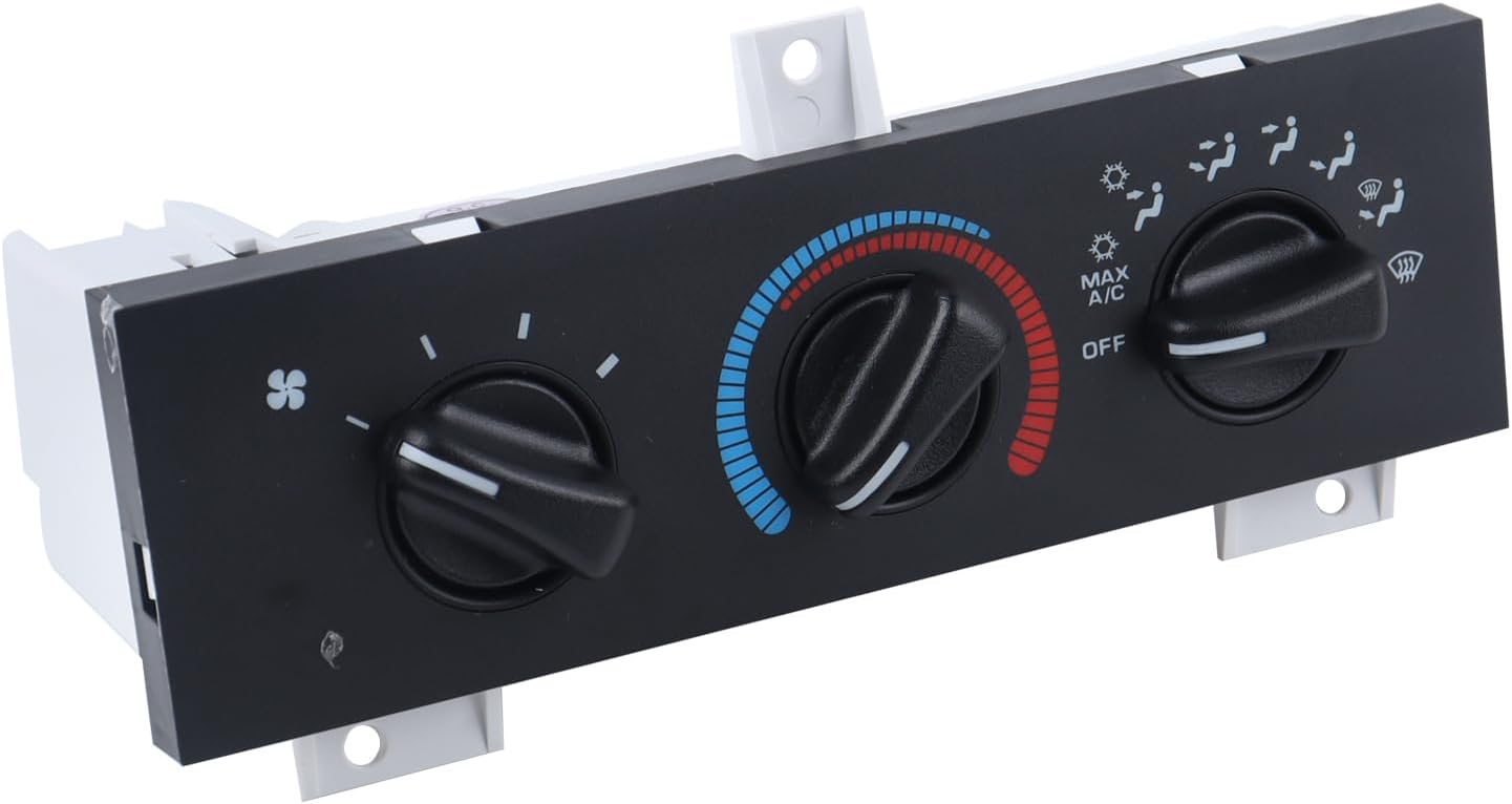 MUCO New Black Climate HVAC Control Module 55055459AD for Dodge Ram Van 1998 1999 2000 2001 2002 2003 AC Temperature Control Panel 223292