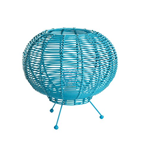 Lámpara de ratán turquesa Lussiol de 30 cm para iluminación sutil de techos 2