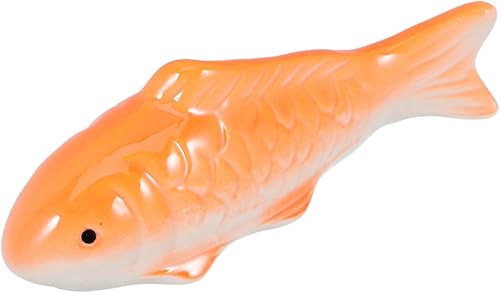 Figura flotante de cerámica de peces Koi para decoración de acuario, té flotante para mascotas, para escritorio, jardín de hadas y estanque de agua