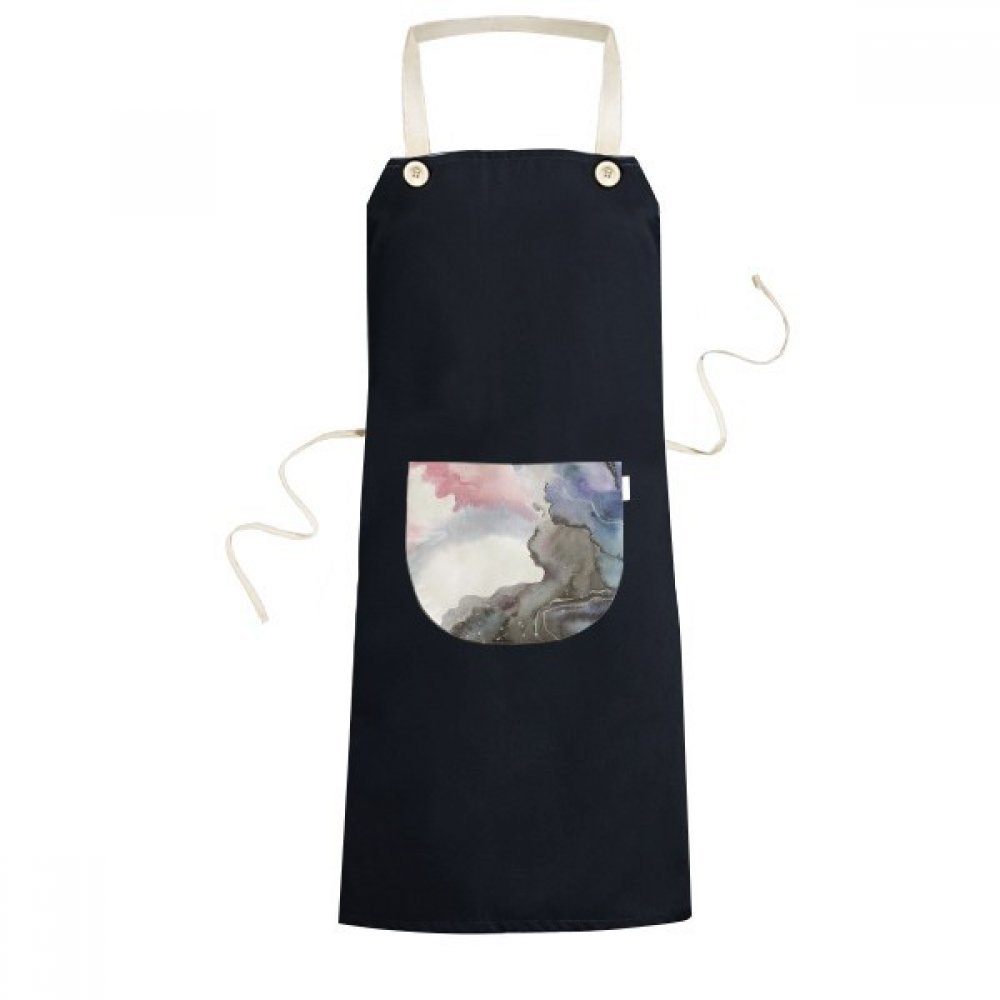 Tablier bavoir noir aquarelle protégeant vos vêtements contre les taches de cuisine