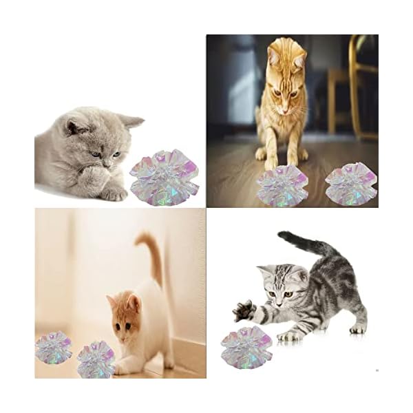 Muluo Crinkle Balls Katzenspielzeug, 5,6 cm, Mylar-Knisterbälle für Katzen, zum Spielen und Interagieren mit Katzen, 20 Stück – Bild 6