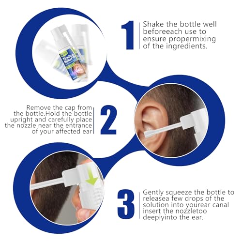 Tinnitus Spray Zur Linderung Von Ohrgeräuschen, Ohrentropfen Entzündung Menschen, 30ml Ohrenspray Gegen Klingeln & Rauschen, Zur Verbesserung Der Hörfunktion Und Reinigung Der Ohren, 1 Flasche