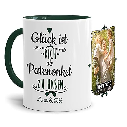 Tasse mit Spruch | Glück ist, Dich als Patenonkel zu haben | Personalisierbar