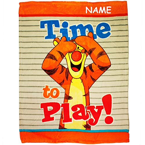 alles-meine.de GmbH Kuscheldecke/Fleecedecke - - Winnie Pooh - inkl. Name - 75 cm * 100 cm - Decke aus Fleece - für Mädchen Jungen - Schmusedecke - Winter Sommer Jungendecke Mä..