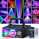 KeoBin APP DJ Laser Lights Professional - 200+ 3D RGB Animation Laser Light Show, Hand Drawing, Custom Patterns, Sound Actived & DMX Sync for Party, Stage, Club
