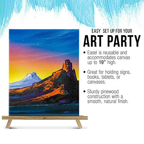 U.s. Art Supply 20" Large Natural Wood Display Stand A-Frame Artist Easel (Pack Of 2) - Adjustable Wooden Tripod Tabletop Holder Stand For Canvas, Painting Party, Kids Crafts, Photos, Pictures, Signs #TOP3